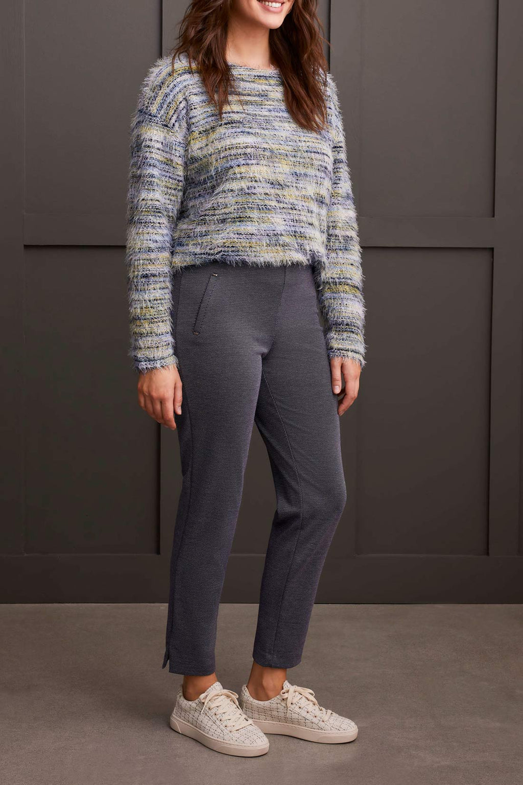 Pull On Ankle Pant- Sapphire