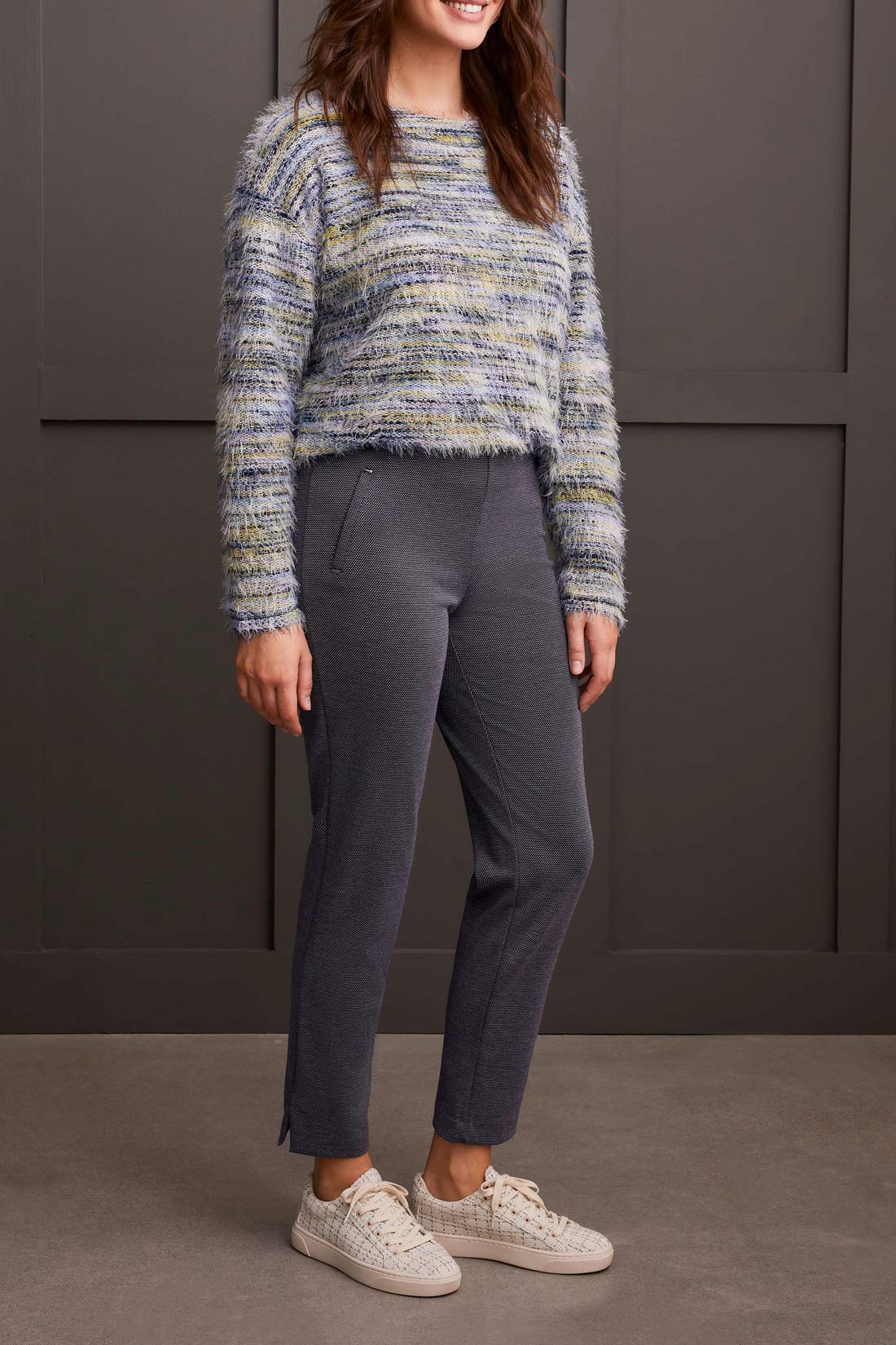 Pull On Ankle Pant- Sapphire