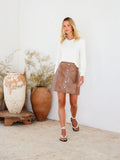 Kinsley Faux Leather Mini Skirt