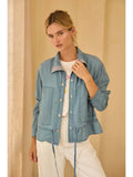 High Neck Washed Tencel Jacket