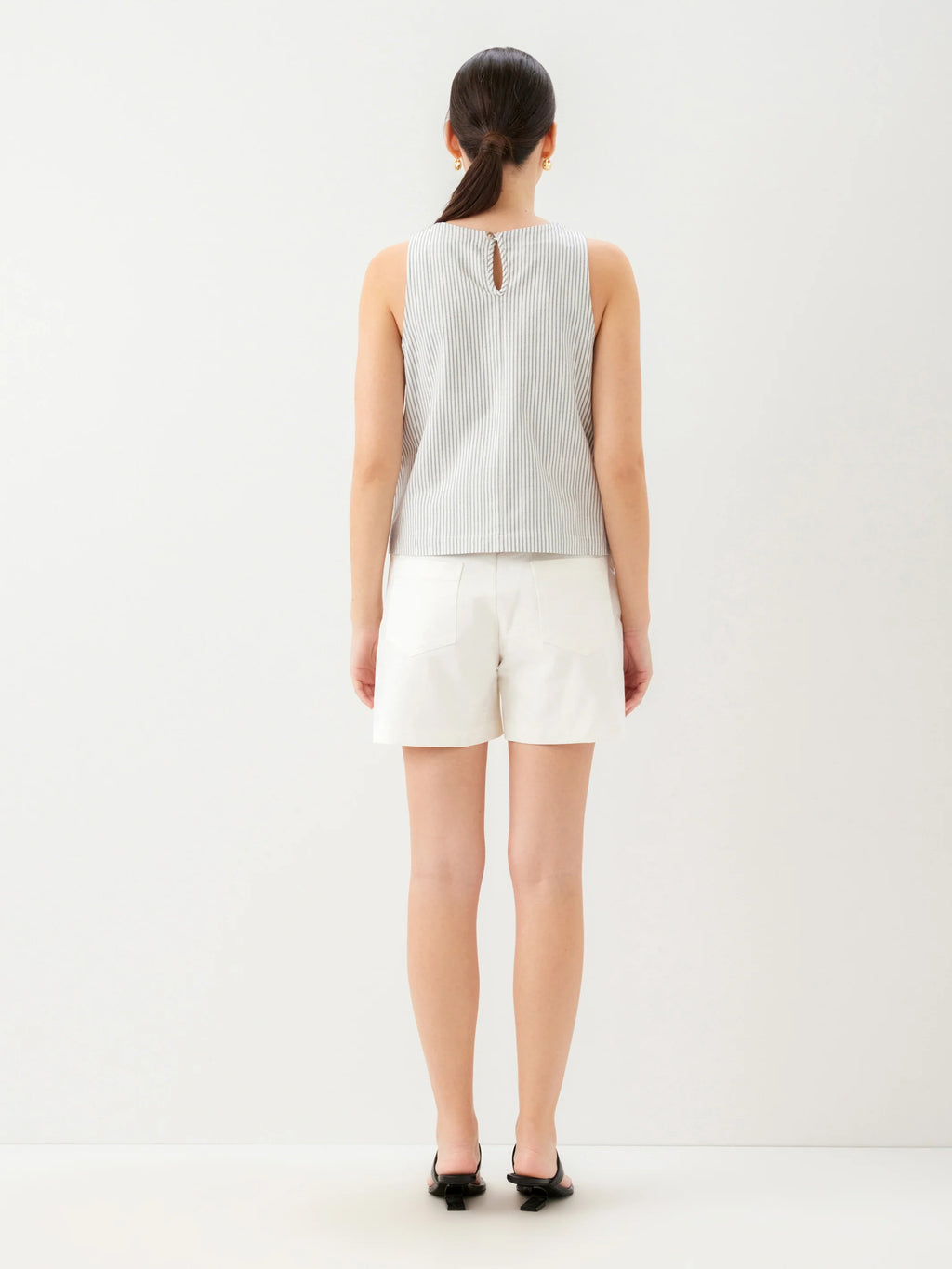 Clarice Side Button Top