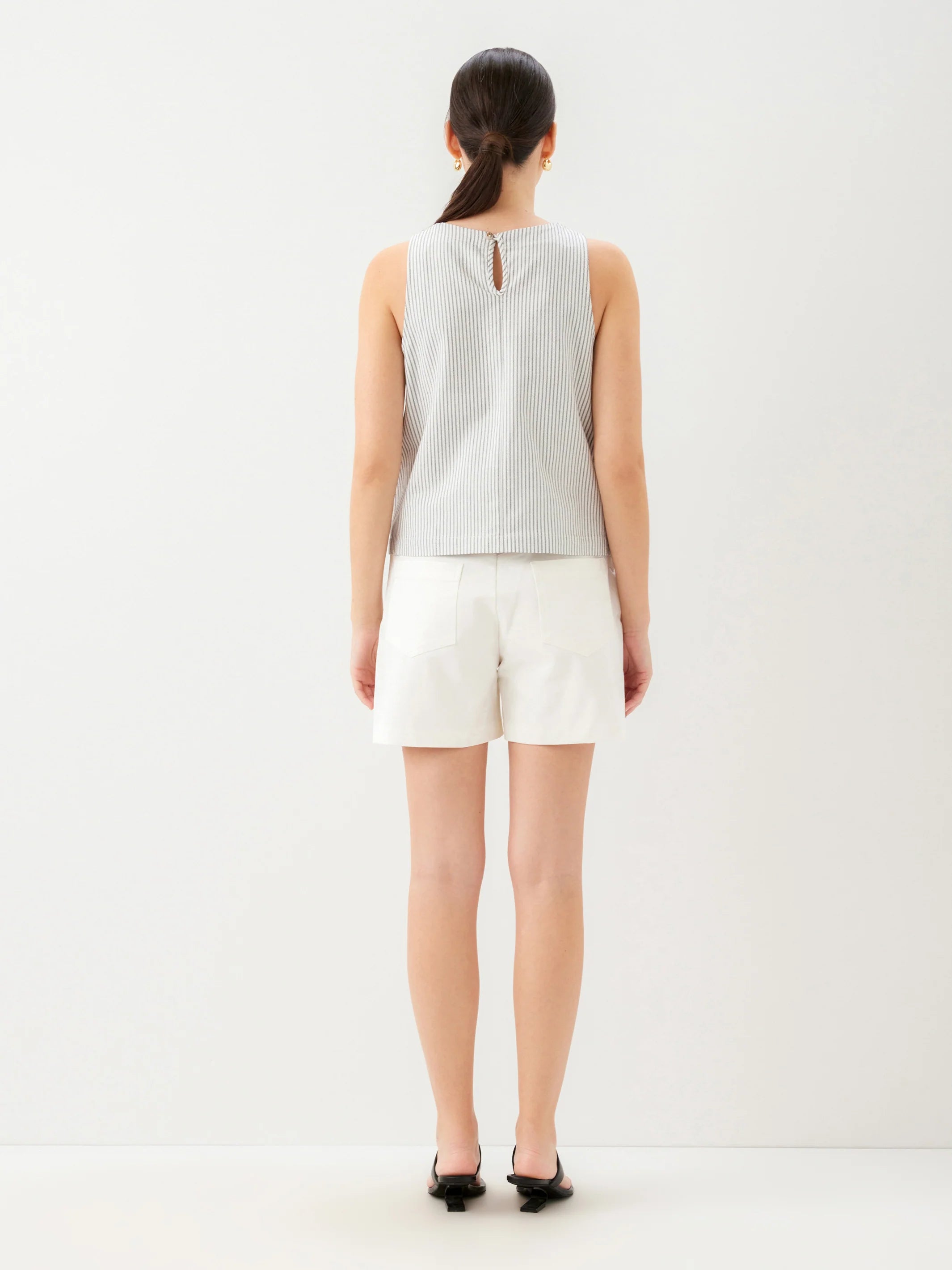 Clarice Side Button Top