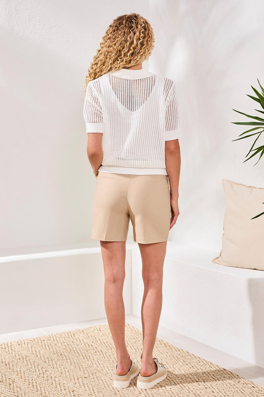 Flatten It® Button-Front Pull-On Shorts