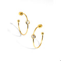 Single Crystal Hoop Earring