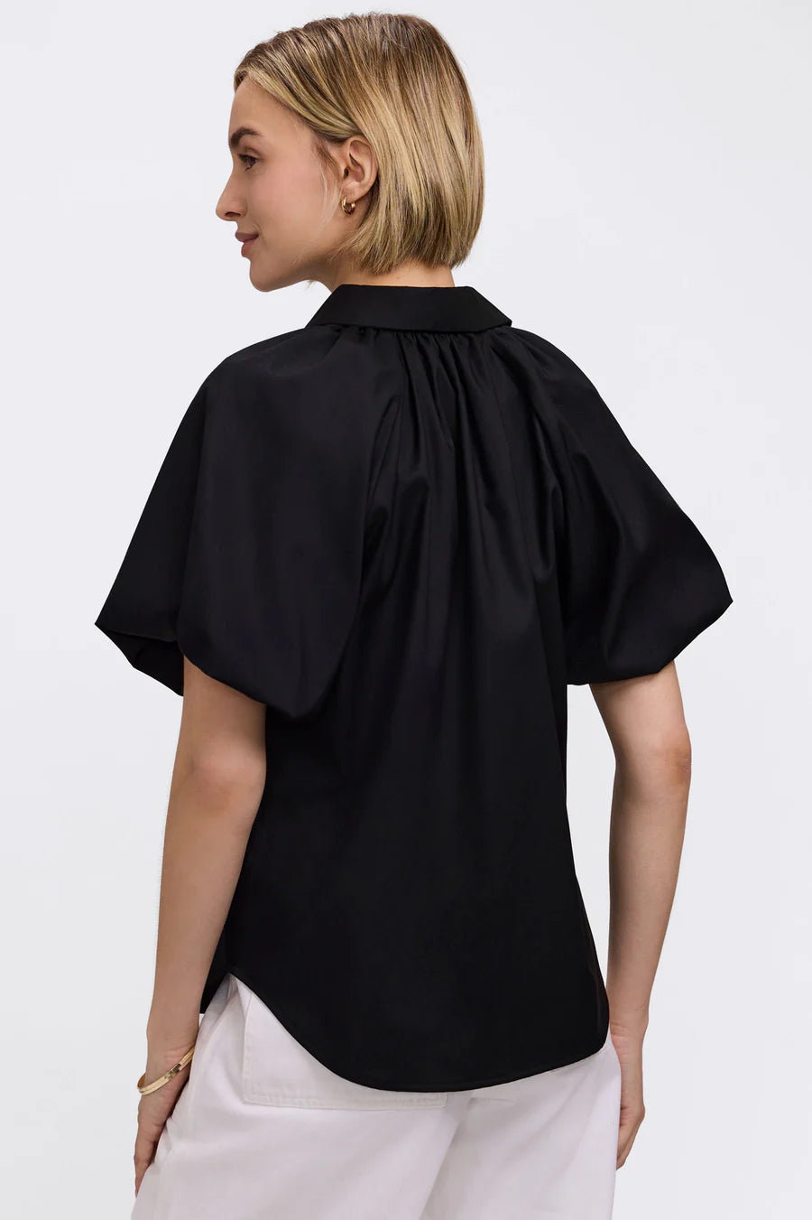 Paula Solid Puff Sleeve Shirt