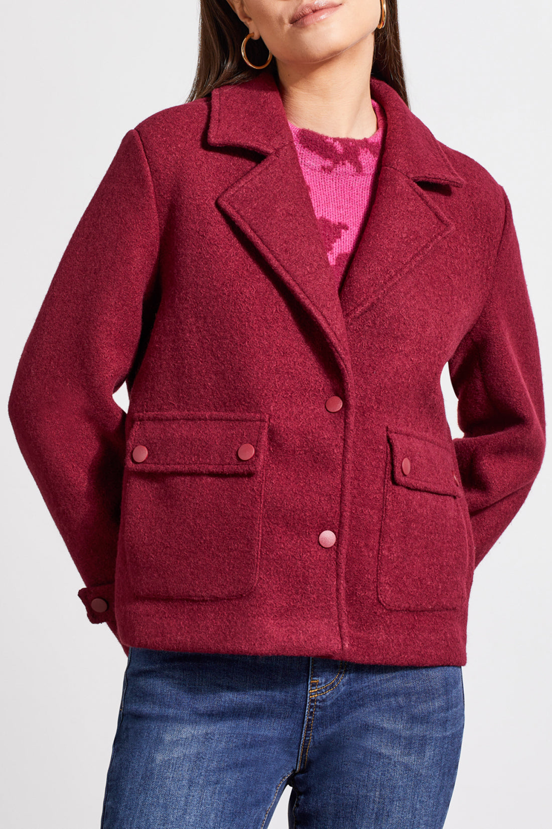 Snap Front Closure Peacoat