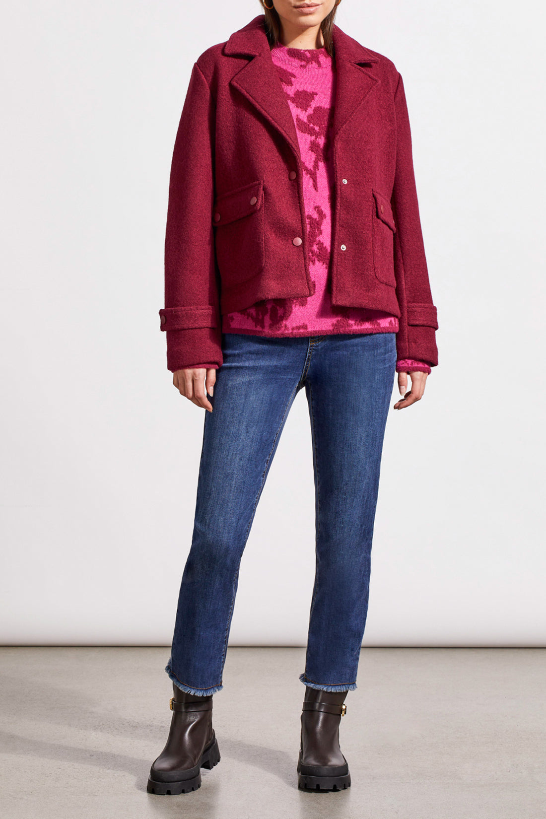 Snap Front Closure Peacoat