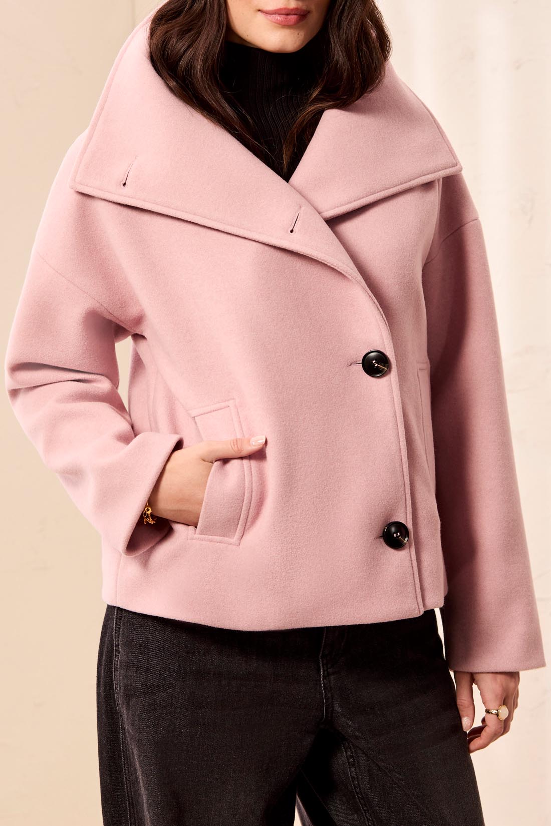 Lofty Chic Funnel Neck Jacket