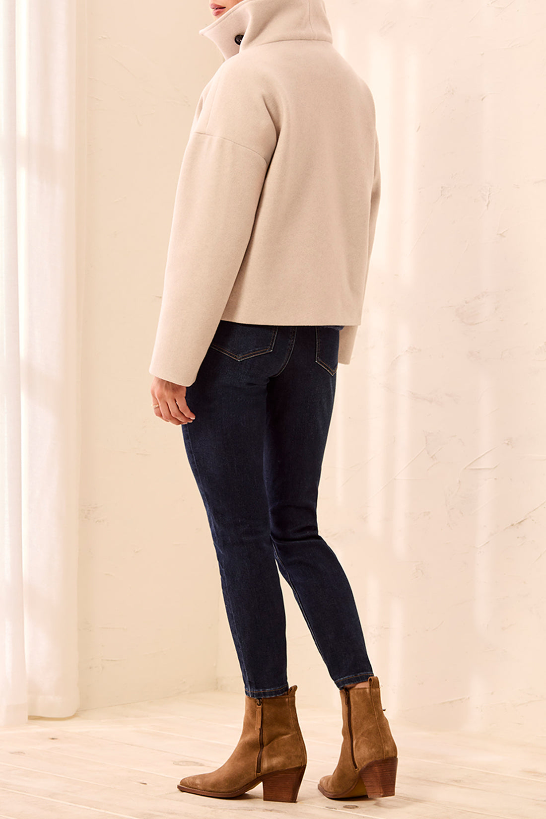 Lofty Chic Funnel Neck Jacket