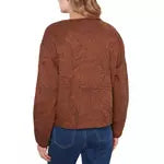 Quilted Faux Suede Bomber Jacket