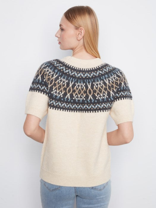 Short Sleeve Raglan Ski Sweater