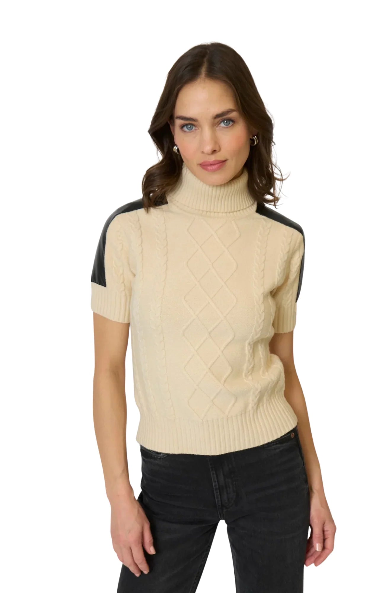 Naomi Short Sleeve Cable T-Neck