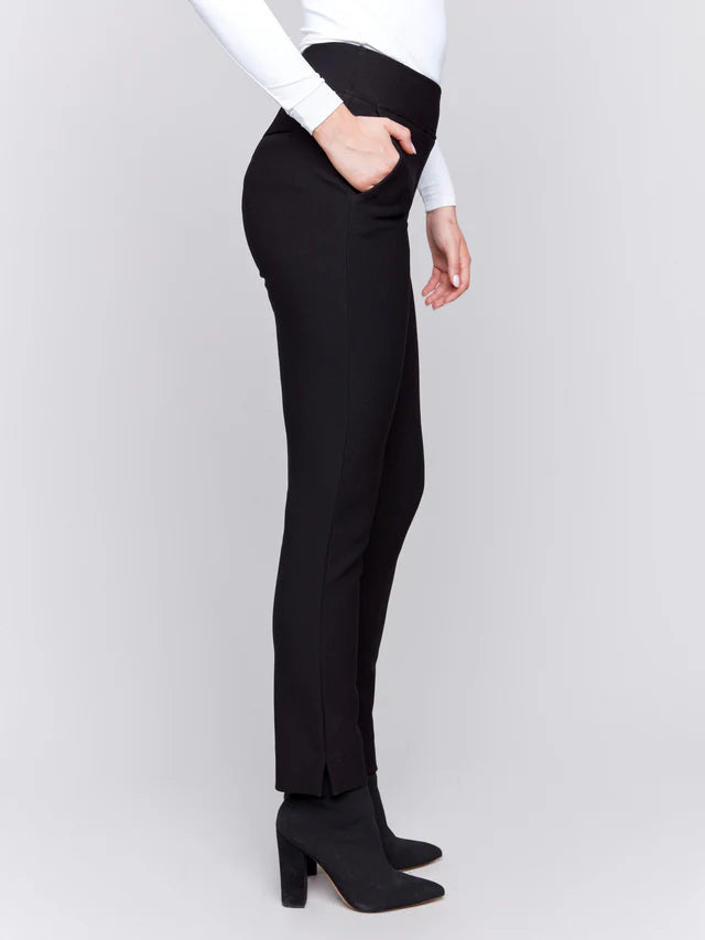 Gusty Crepe Narrow Leg Slim Dressy Pant