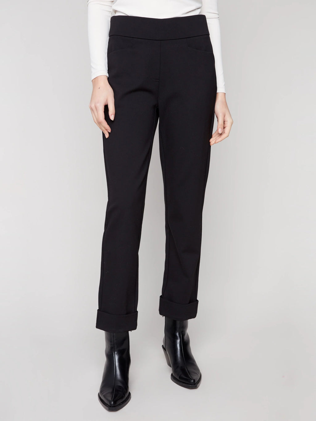 Cuffed Ponte Pants