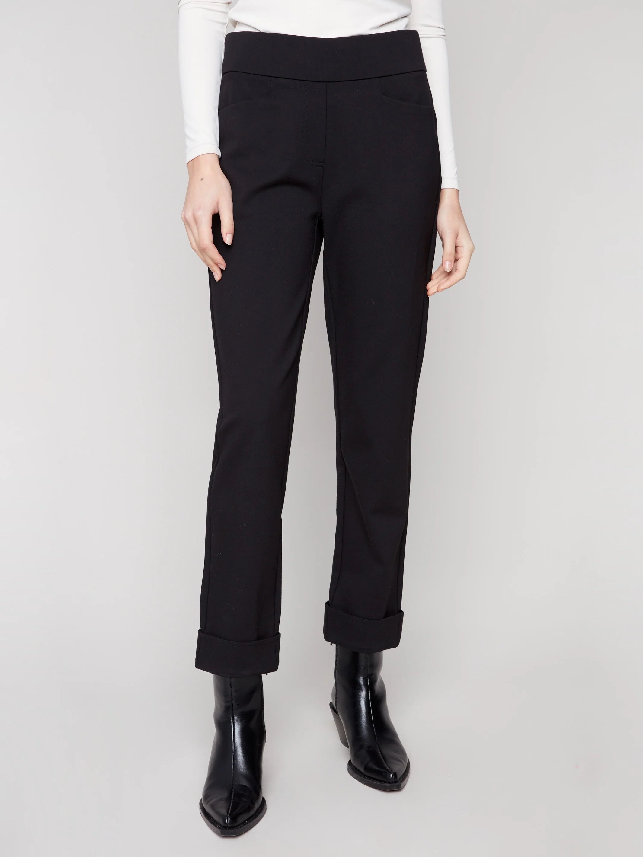 Cuffed Ponte Pants