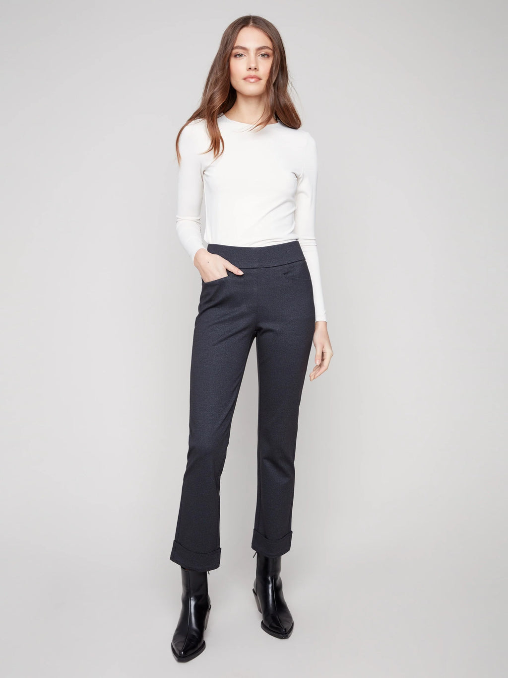 Cuffed Ponte Pants