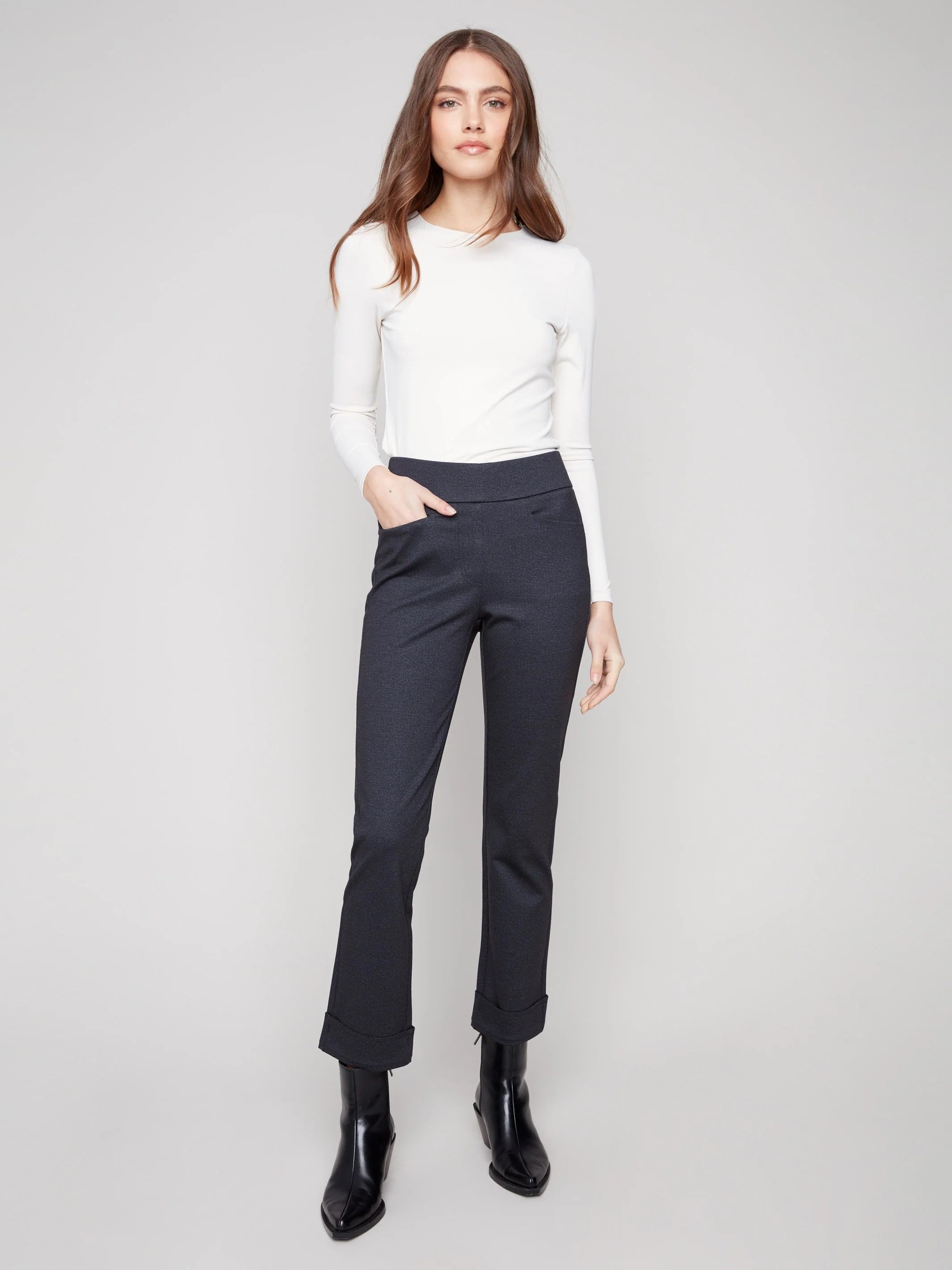 Cuffed Ponte Pants