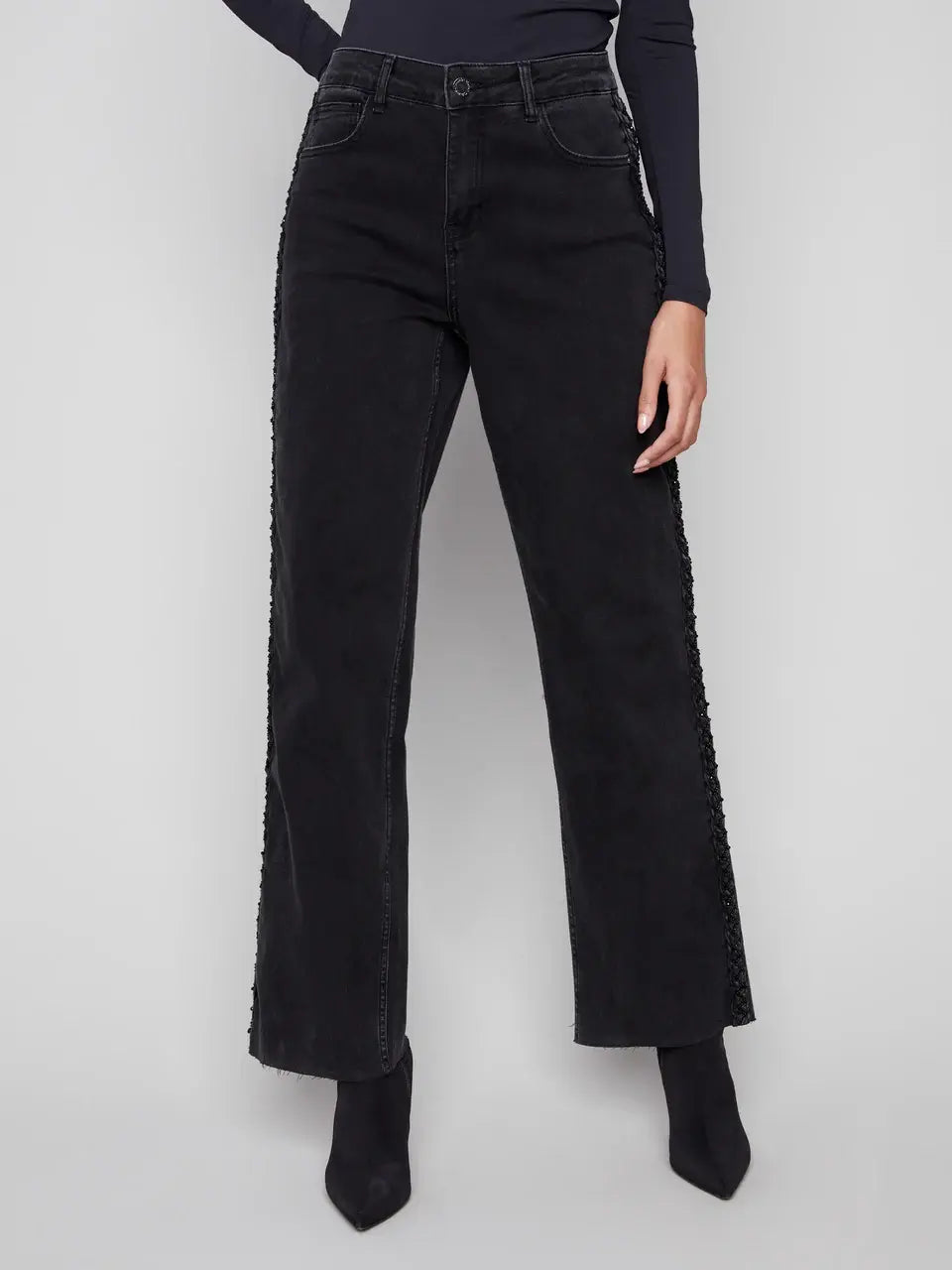 Braided Side Seam Jeans