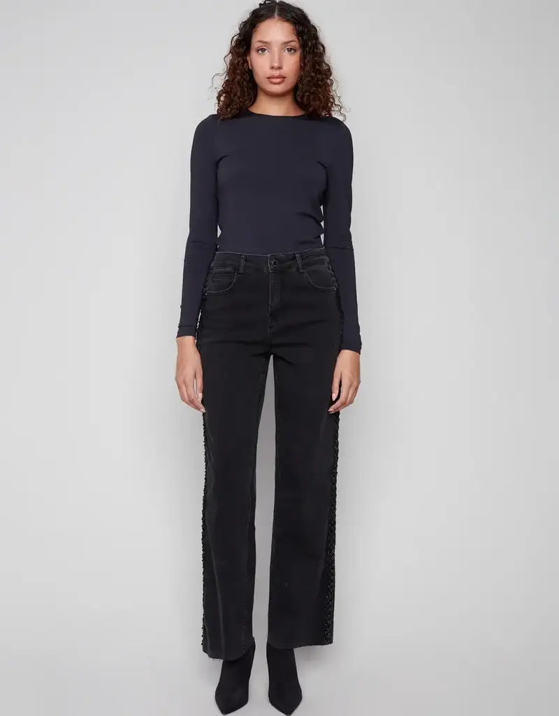 Braided Side Seam Jeans