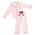 Full-Length Ruffle PJ Set With Velvet Ties