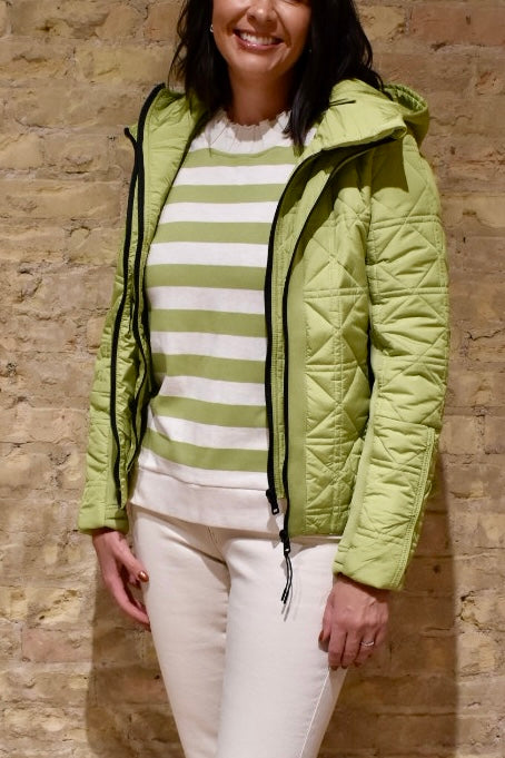 Long Sleeve Zip Front Puffer w/ Removable Hood