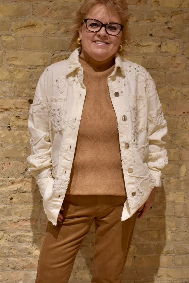 Shacket with Fancy Applique