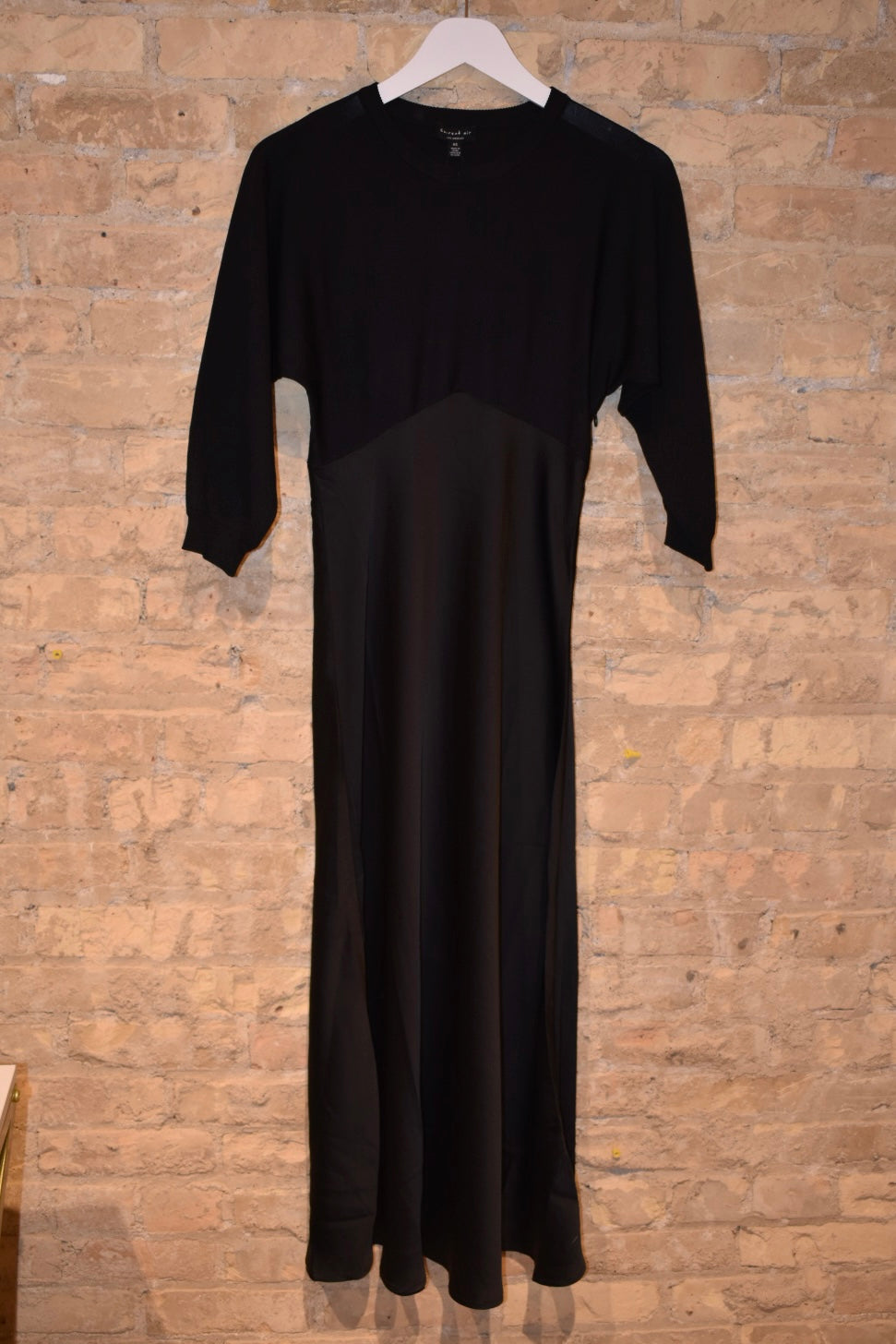 Sweater Mixed Media Midi Dress