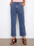 Cropped Utility Pocket Jeans