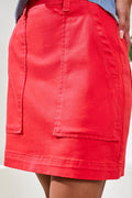 Comfort Stretch Audrey Pull-On Denim Skort Patch Pockets