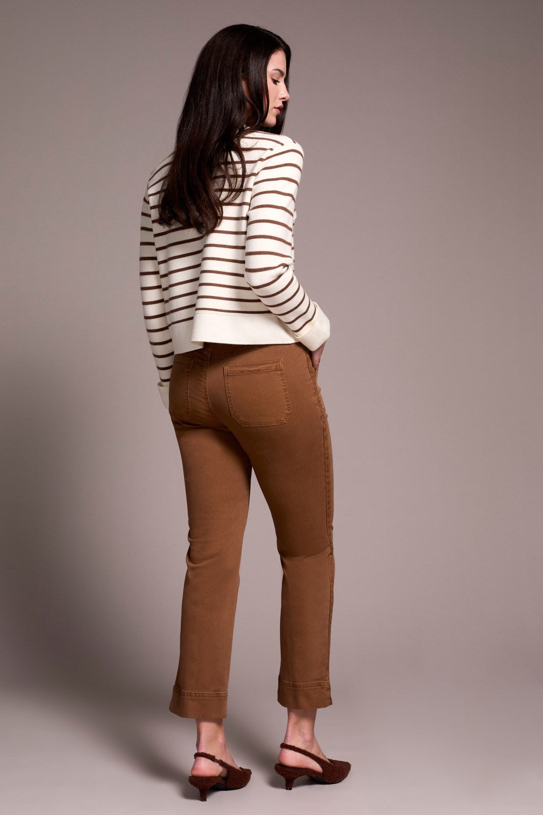 Comfort Stretch Pull-On Kick Flare Ankle Pants