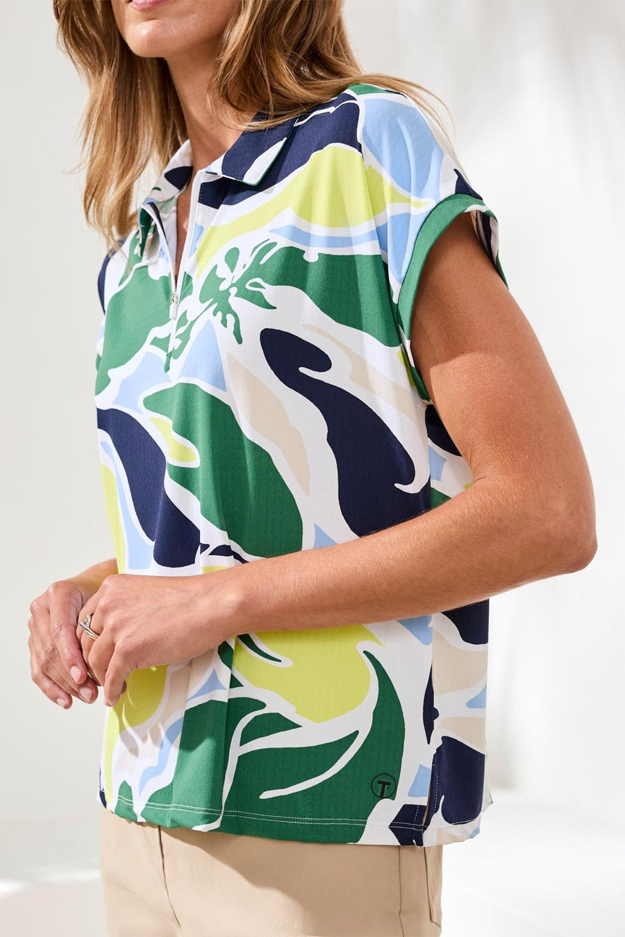 UPF 50+ High Performance Dolman Zip-Front Sport Top