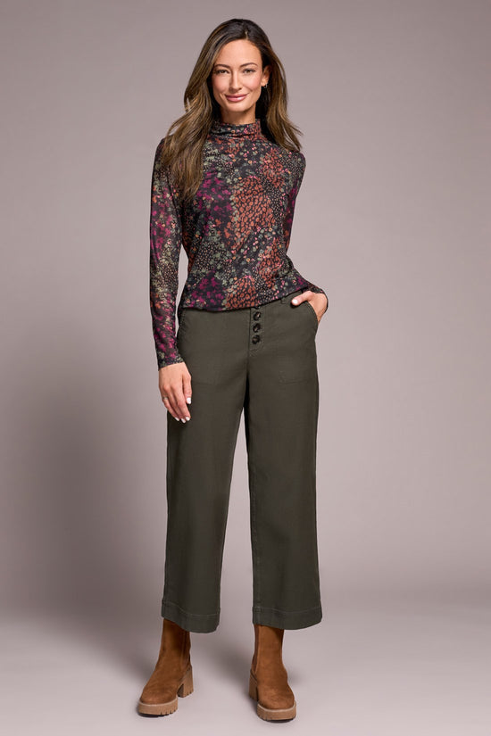 Sophia Curvy Button Fly Wide Leg Crop Jeans