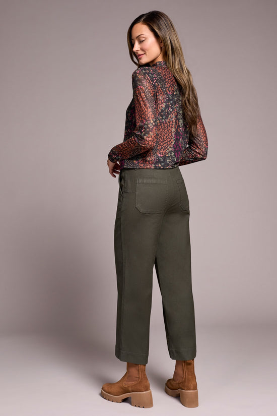 Sophia Curvy Button Fly Wide Leg Crop Jeans