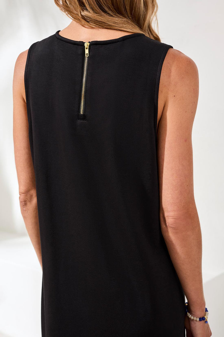 Techno Lux Scuba Shift Dress Back Zipper