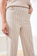 Pull On Capri w/ Waistband Button Tab