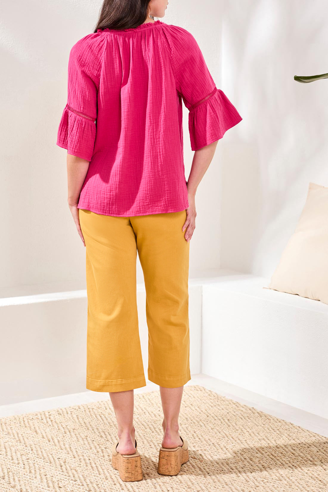 Raglan Sleeve Blouse w/ Tape Detail