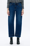 Mid Rise Barrel Leg Jean