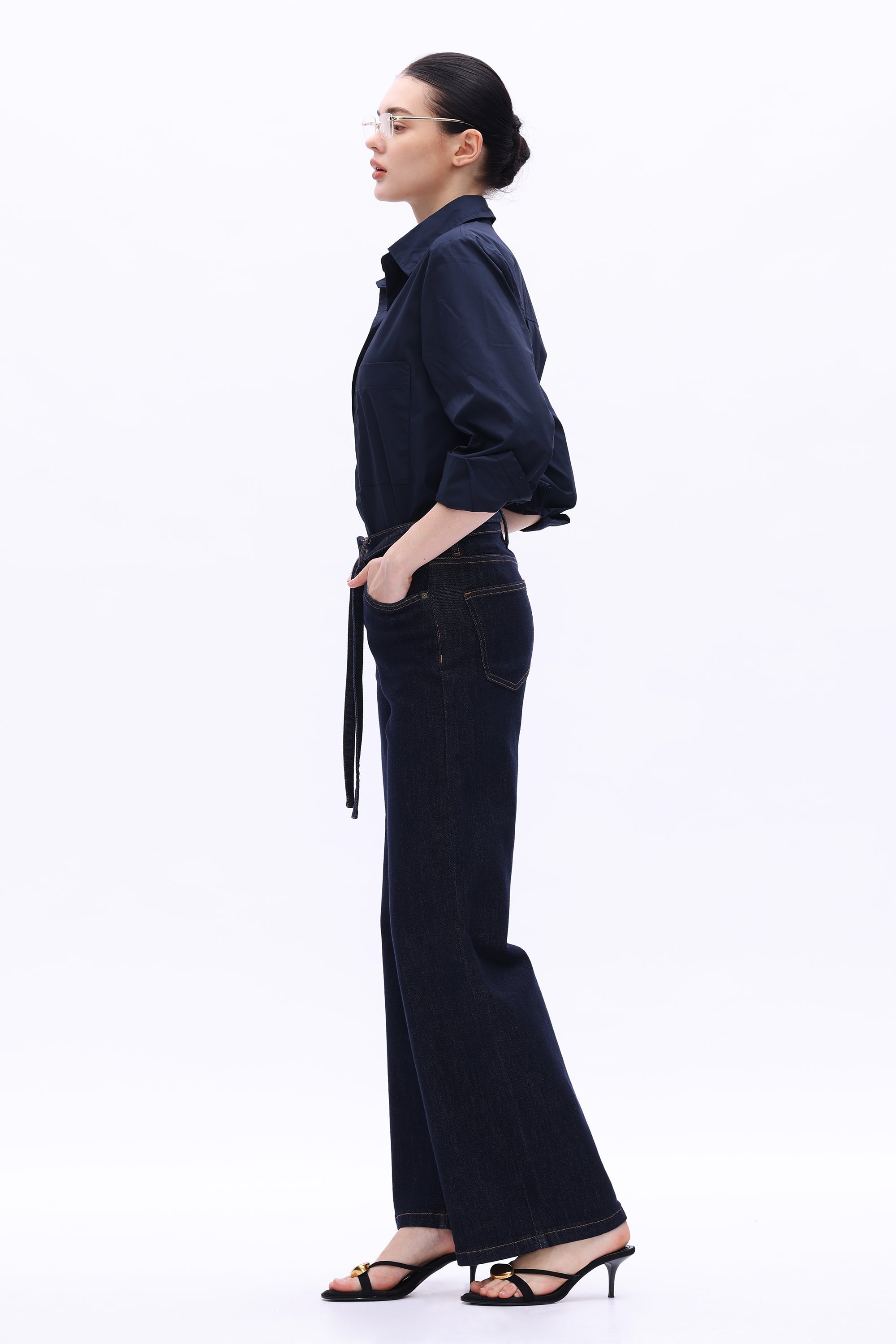 High Rise Wide Leg Jean