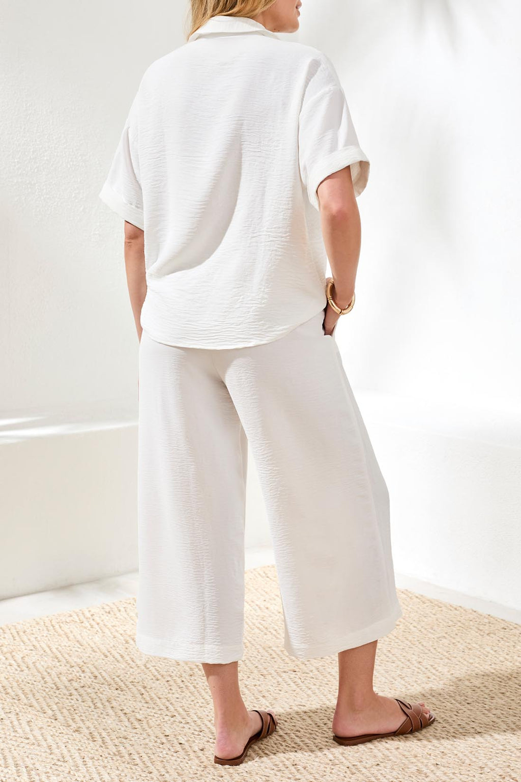 LAPEL COLLAR V-NECK SHORT SLEEVE SHIRT