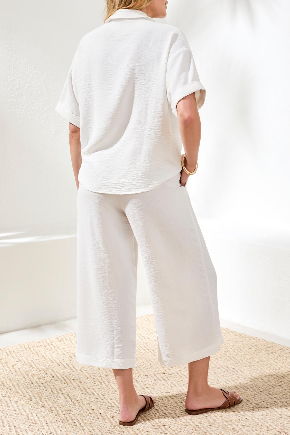 LAPEL COLLAR V-NECK SHORT SLEEVE SHIRT