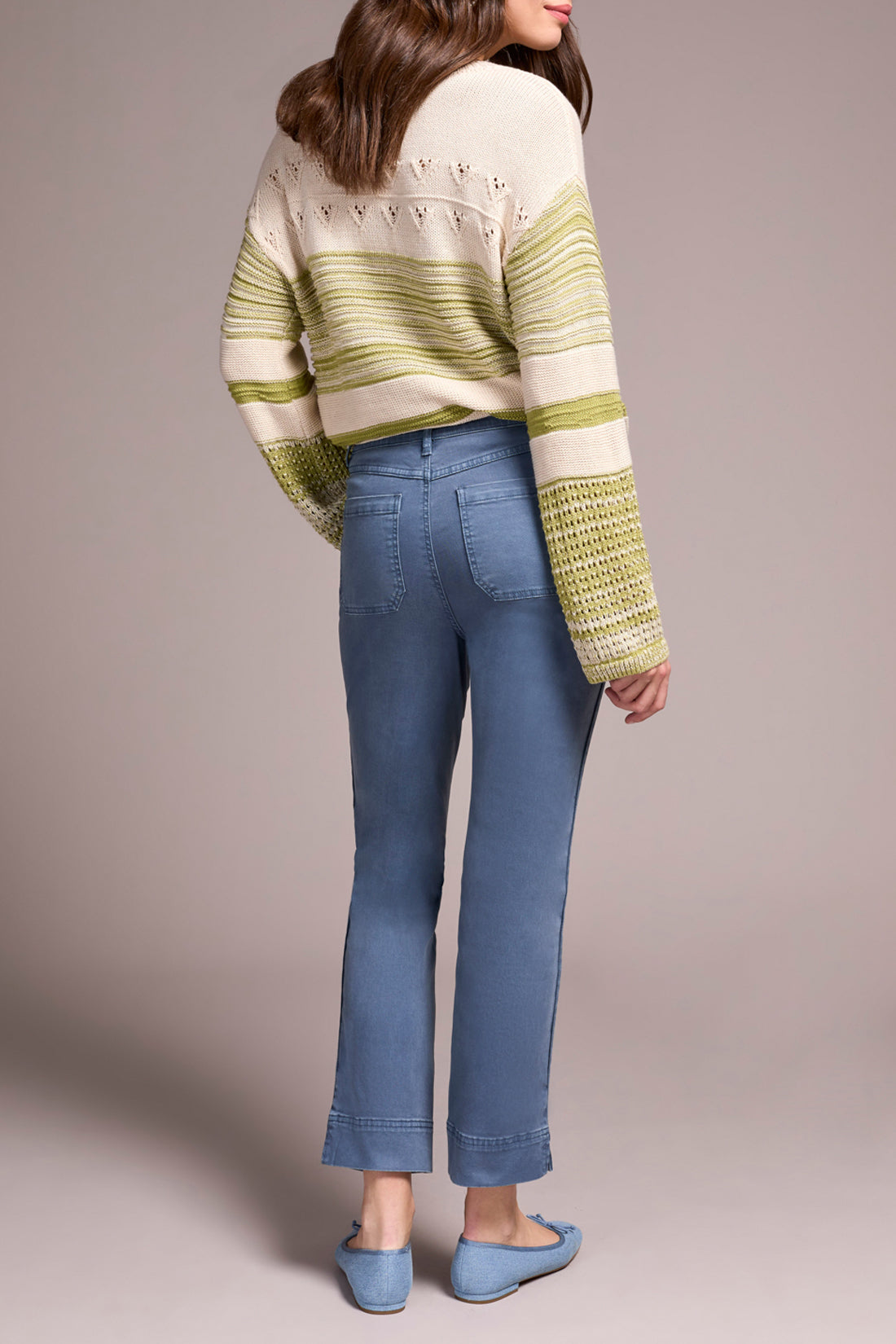 Comfort Stretch Pull-On Kick Flare Ankle Pants