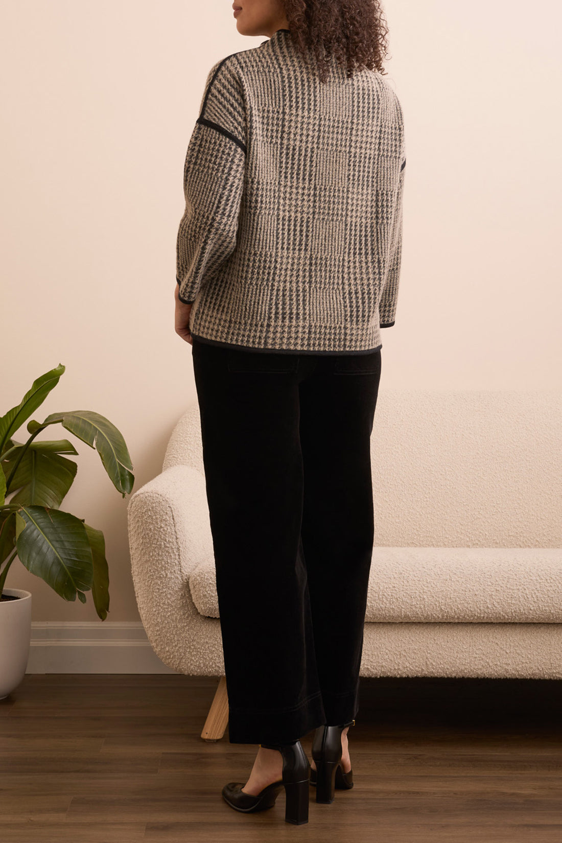 3/4 Sleeve Mock Neck Top