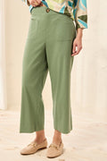 Fly Front High Rise Capri with Pockets