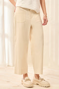 Fly Front High Rise Capri with Pockets