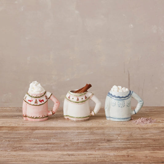 14 oz. Stoneware Sweater Shaped Mug